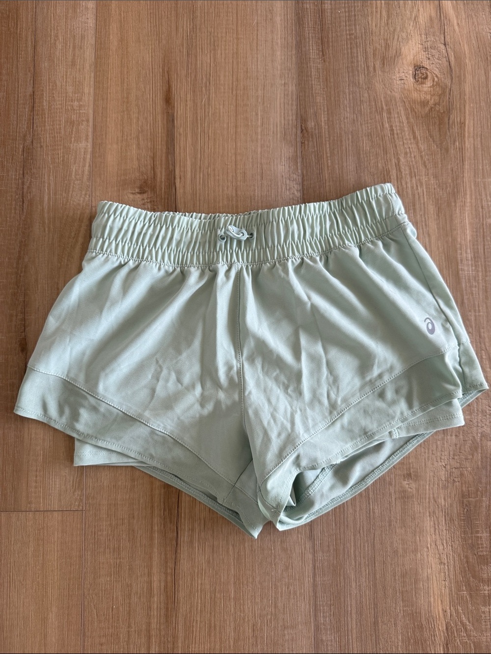Asics Light Sage Green Running Shorts